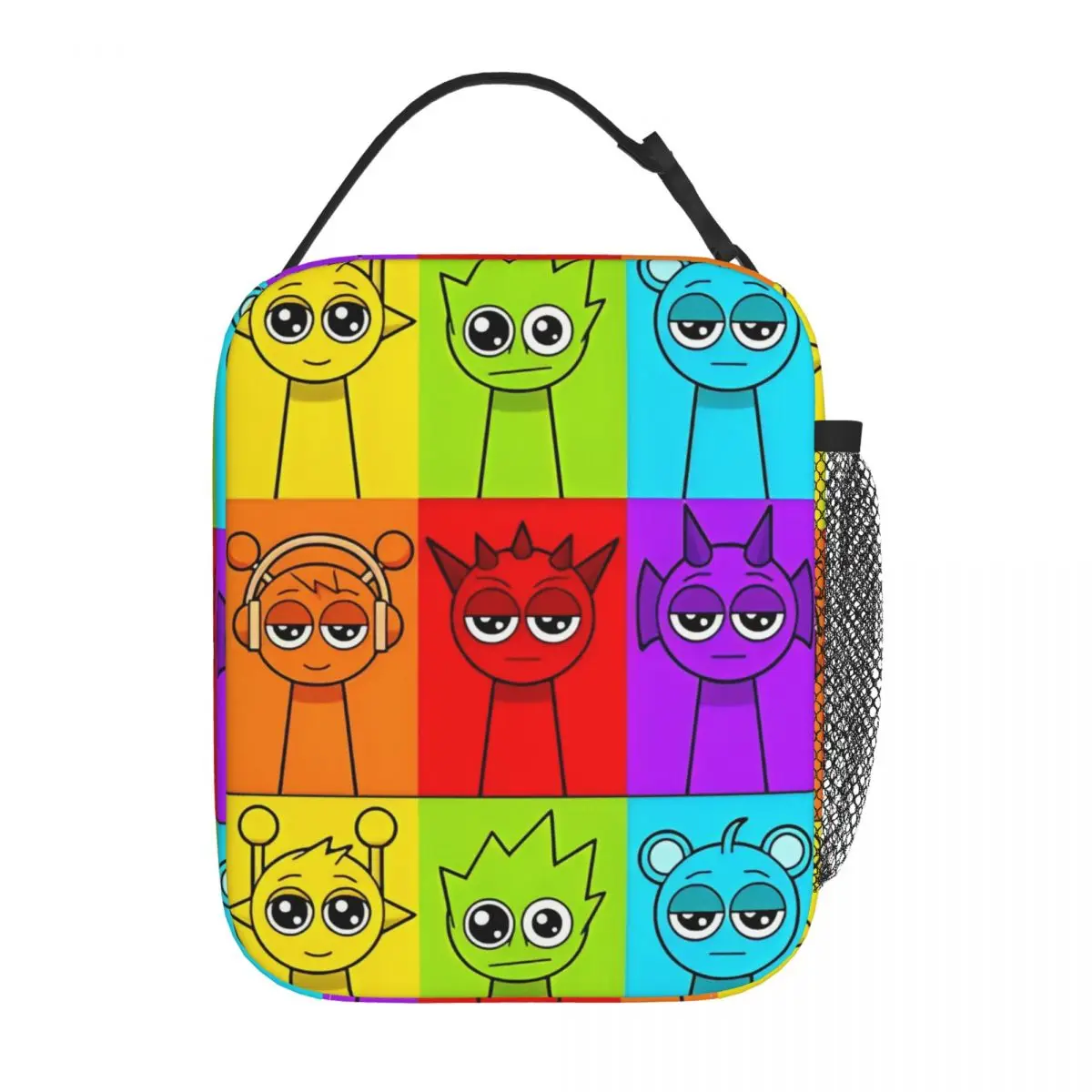 Персонажи Sprunki, изолированные сумки для обеда, контейнер для еды большой емкости, сумка-холодильник, ланч-бокс, сумка для хранения еды для пикника
Персонажи Sprunki, изолированные сумки для обеда, контейнер для еды большой емкости, сумка-холодильник, ланч-бокс, сумка для хранения еды для пикника