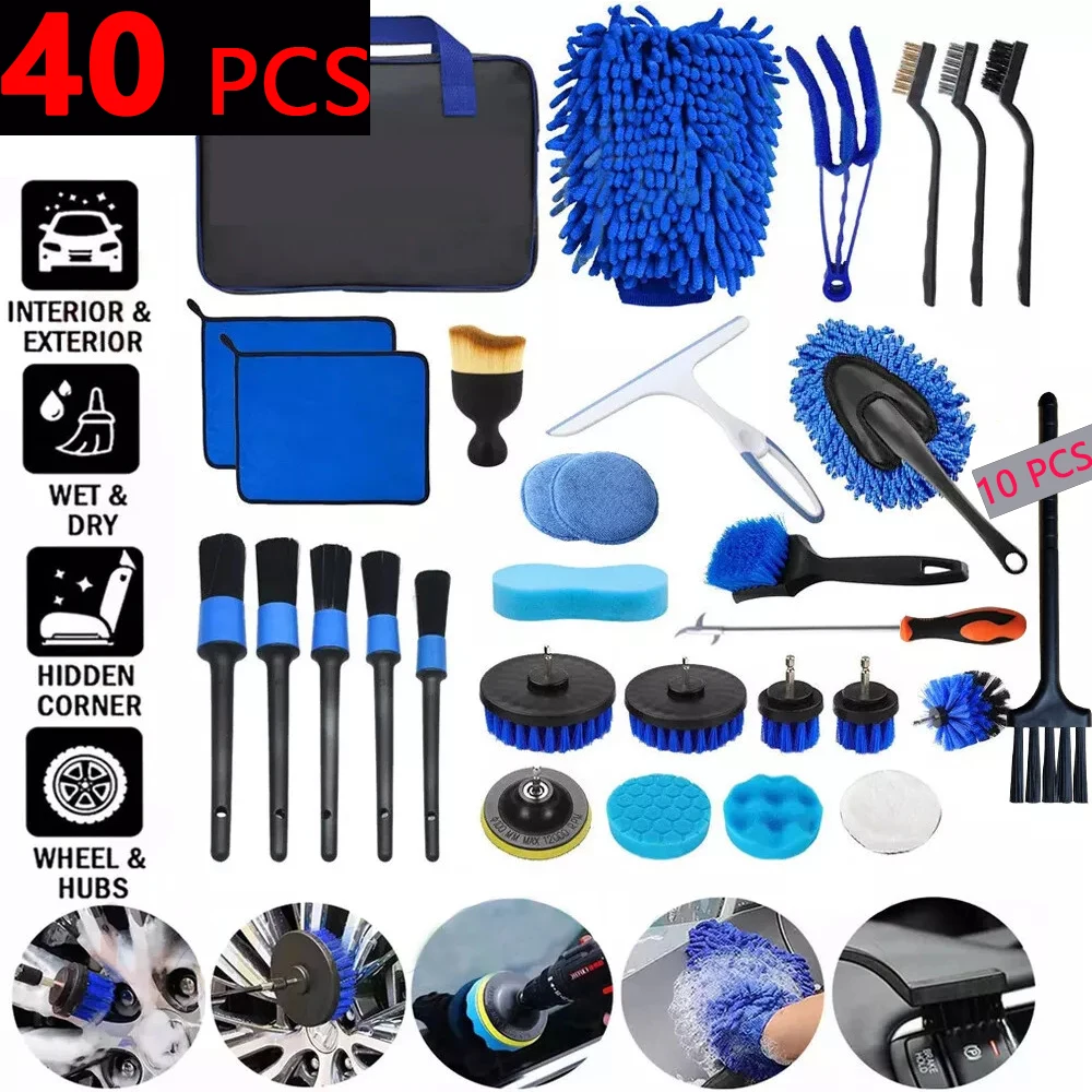 40Pcs Car Wash Detailing Brush Set Nylon Electric Drill Cleaning Brush For Kitchen Bathroom Blind Spots Essential Home Supplies
40Pcs Car Wash Detailing Brush Set Nylon Electric Drill Cleaning Brush For Kitchen Bathroom Blind Spots Essential Home Supplies