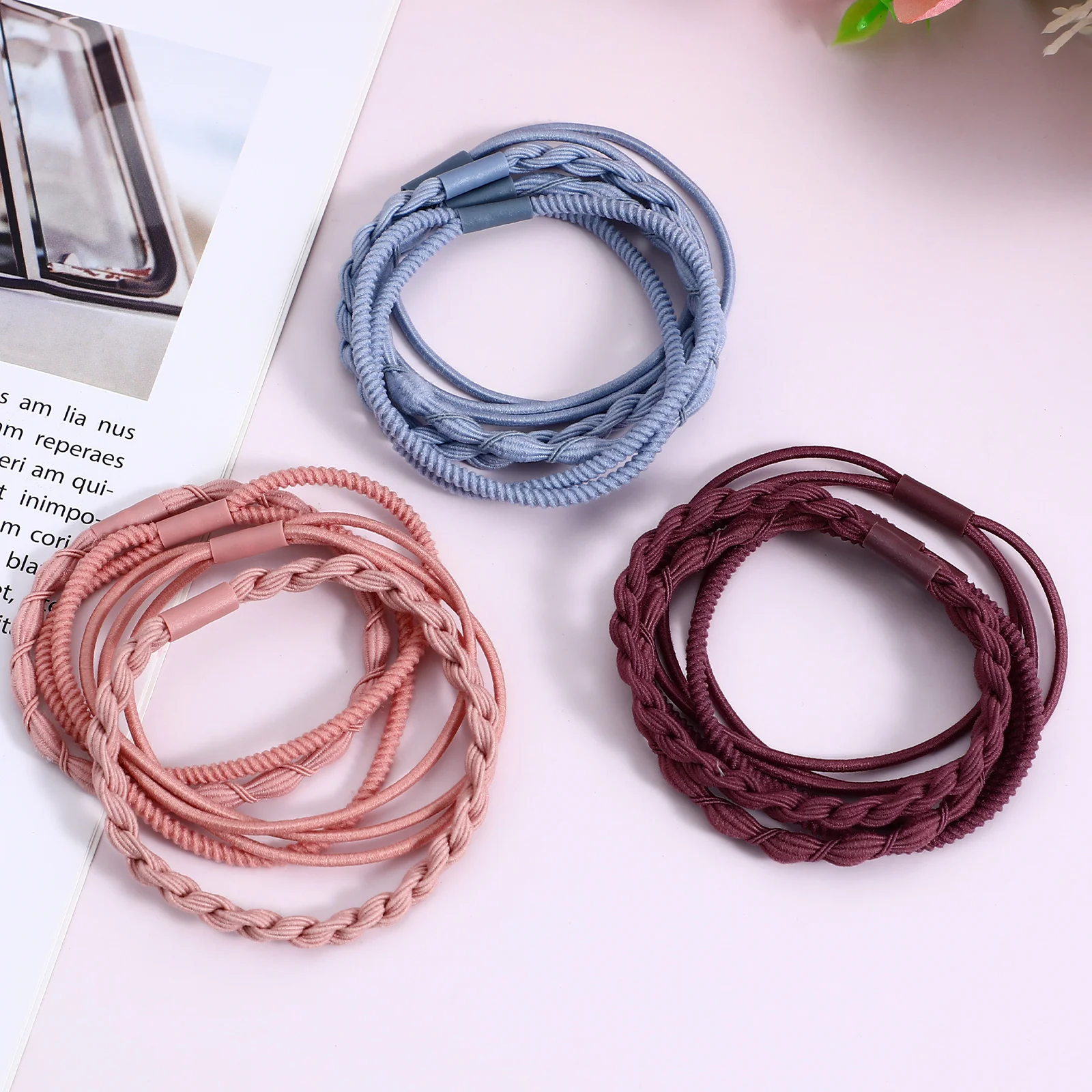 24 Pcs Elastic 18cm Fabric Ponytail Bands Boho Bracelets No Damage Stretchy Bands Thick Hair Ties Girl Hair Ties
24 Pcs Elastic 18cm Fabric Ponytail Bands Boho Bracelets No Damage Stretchy Bands Thick Hair Ties Girl Hair Ties