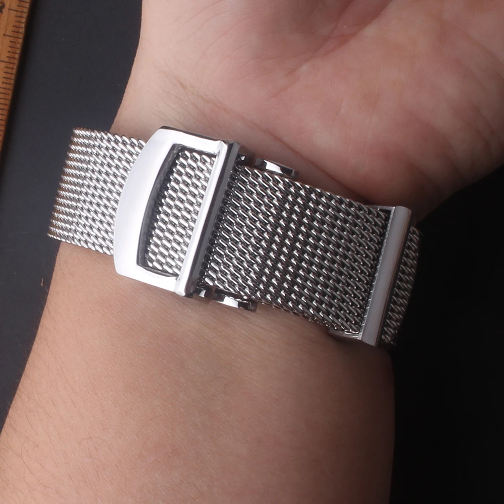 Watchbands For iwc omega High Quality watch straps Silver stainless steel buckle mesh wristband fold clasps bracelets customized
Watchbands For iwc omega High Quality watch straps Silver stainless steel buckle mesh wristband fold clasps bracelets customized