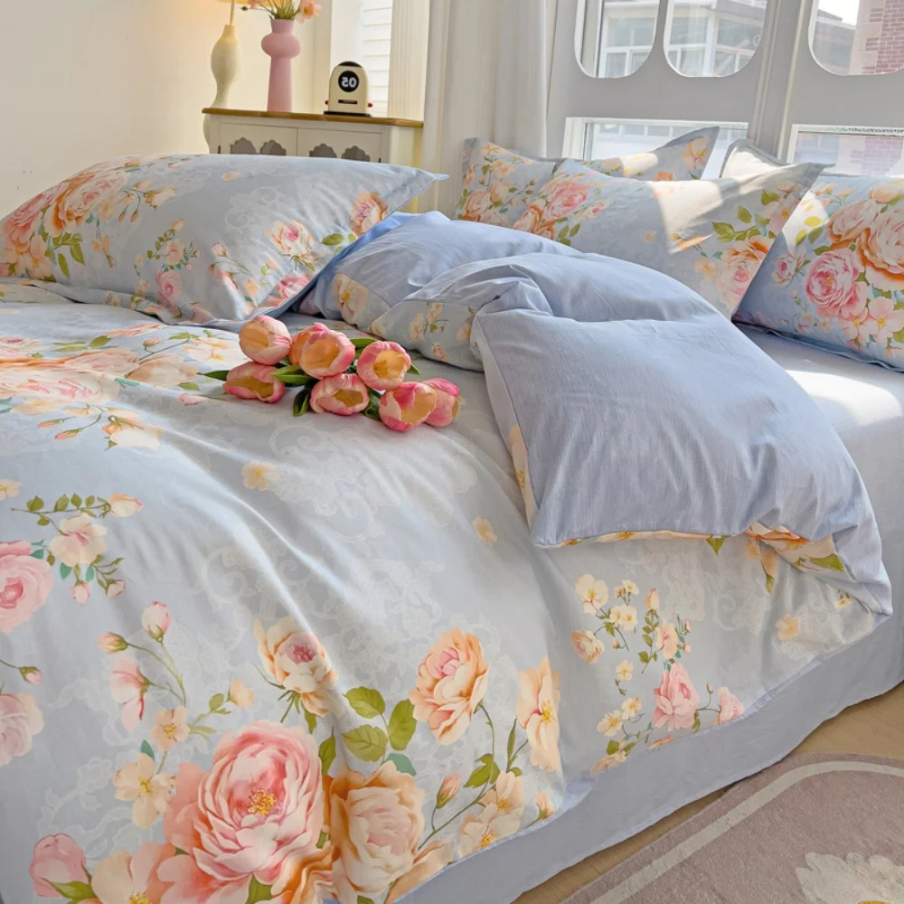 100% Cotton Flower Printed Four Piece Set Soft Skin-friendly Duvet Cover Set Single Couple Comforter Bedding Set for Adults Kids
100% Cotton Flower Printed Four Piece Set Soft Skin-friendly Duvet Cover Set Single Couple Comforter Bedding Set for Adults Kids