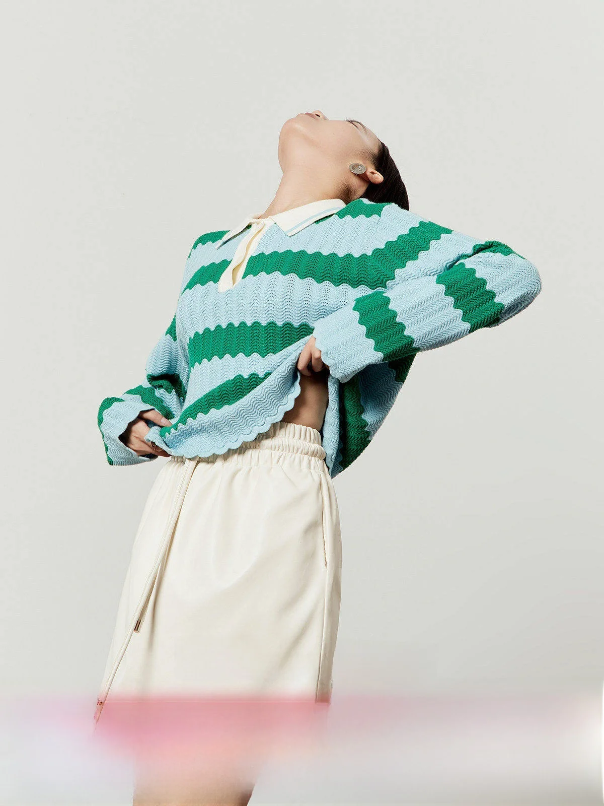 Loose Long Sve Ne Knitted Top in Turquoise for Women Casual Wearable Comfortable Fit Wave Striped Design Autumn New...
Loose Long Sve Ne Knitted Top in Turquoise for Women Casual Wearable Comfortable Fit Wave Striped Design Autumn New...