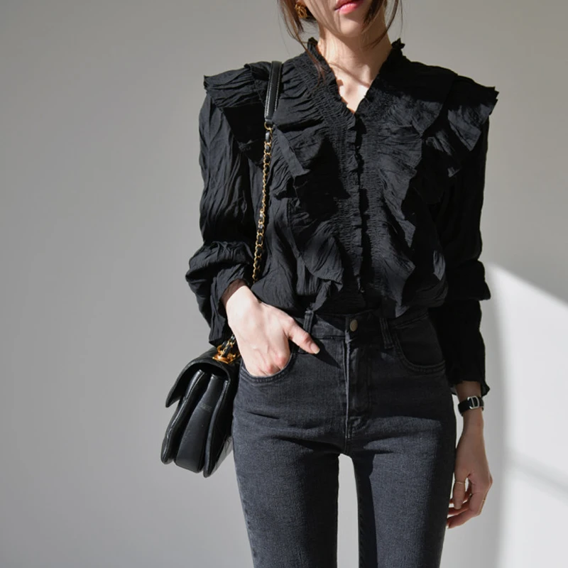 Корейский Sle, весенний новый женский длинный све V-Ne, дизайн, милый персональный плиссированный кружевной светильник для поездок на работу, чистый цвет
Корейский Sle, весенний новый женский длинный све V-Ne, дизайн, милый персональный плиссированный кружевной светильник для поездок на работу, чистый цвет