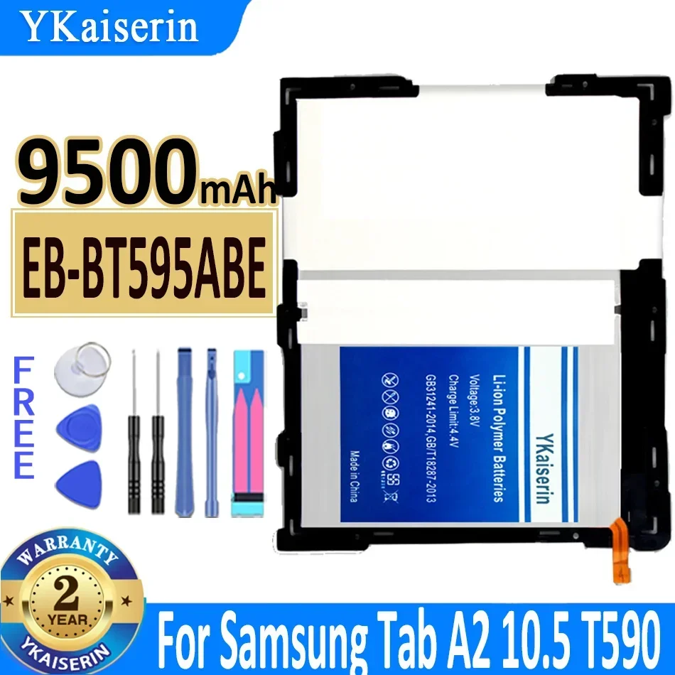 9500mAh Tablet Battery for Samsung Galaxy Tab A2 10.5 SM-T590 T595 - EB-BT595ABE
9500mAh Tablet Battery for Samsung Galaxy Tab A2 10.5 SM-T590 T595 - EB-BT595ABE