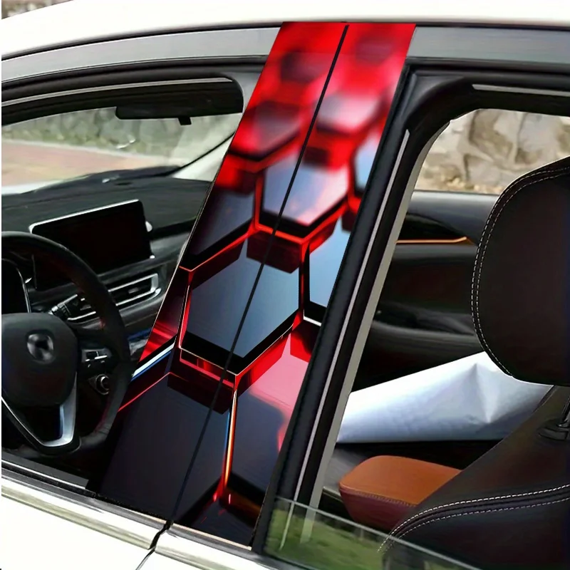 2 Large Red Honeycomb Pattern Car Bumper Stickers - Waterproof, Scratch Resistant, Wear Resistant Vinyl Decal for A-Pillar,
2 Large Red Honeycomb Pattern Car Bumper Stickers - Waterproof, Scratch Resistant, Wear Resistant Vinyl Decal for A-Pillar,