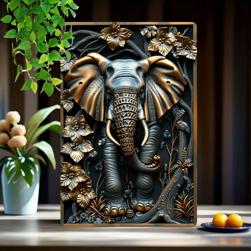Vintage Metal Elephant Wall Art, Decorative Plaque for Room, Restaurant, Bar, Farm, Garage, Warning Sign, Artist's Drawing Set
Vintage Metal Elephant Wall Art, Decorative Plaque for Room, Restaurant, Bar, Farm, Garage, Warning Sign, Artist's Drawing Set