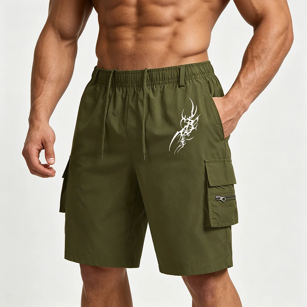 Men's Cargo Shorts with Stylish Gothic Tribal Print Elastic Waist Quick Dry Functional Zipper Side Pockets Casual Work Shorts
Men's Cargo Shorts with Stylish Gothic Tribal Print Elastic Waist Quick Dry Functional Zipper Side Pockets Casual Work Shorts