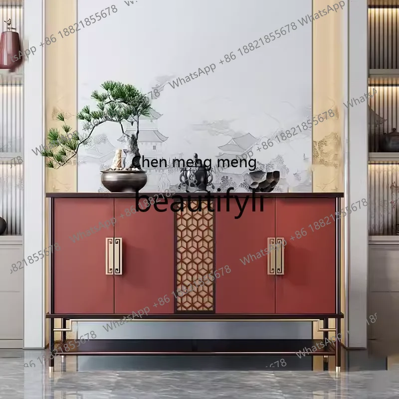 New Chinese style is facing the foyer, entrance cabinet, retro red dining side cabinet, living room locker, solid wood H
New Chinese style is facing the foyer, entrance cabinet, retro red dining side cabinet, living room locker, solid wood H
