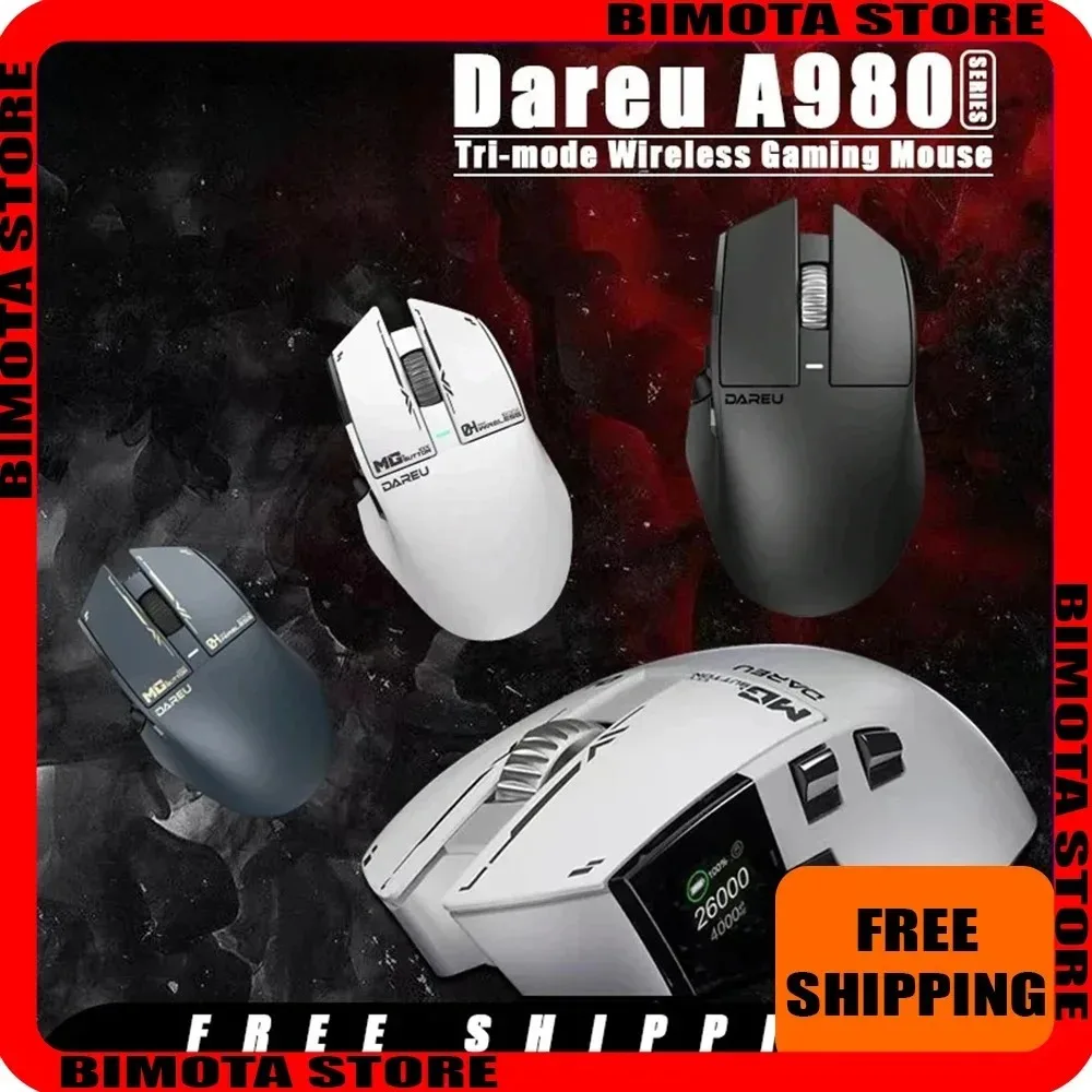 DAREU A980Pro Wireless Mouse Tri-mode Buletooth Mouse RGB AIM-750U Suitable for E-Sports Gaming PC Game Computer Accessories
DAREU A980Pro Wireless Mouse Tri-mode Buletooth Mouse RGB AIM-750U Suitable for E-Sports Gaming PC Game Computer Accessories