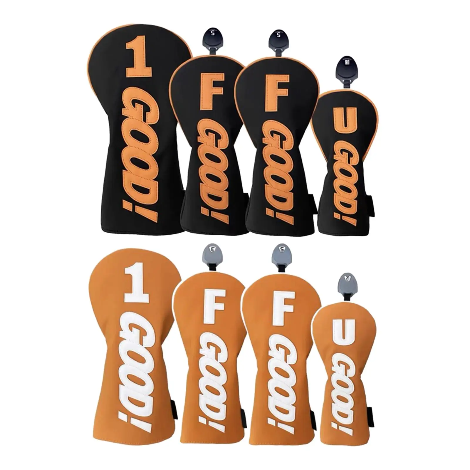 4x Wood Head Covers Durable Golf Putter Head Protectors PU Leather Fleece Lining Waterproof Anti Scratch Golf Driver Head Covers
4x Wood Head Covers Durable Golf Putter Head Protectors PU Leather Fleece Lining Waterproof Anti Scratch Golf Driver Head Covers