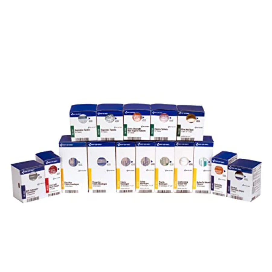 First Aid Only 700002 SmartCompliance 50-Person First Aid Kit Refill Supplies for Business Worksite and Home 237 Pieces Blue Me
First Aid Only 700002 SmartCompliance 50-Person First Aid Kit Refill Supplies for Business Worksite and Home 237 Pieces Blue Me