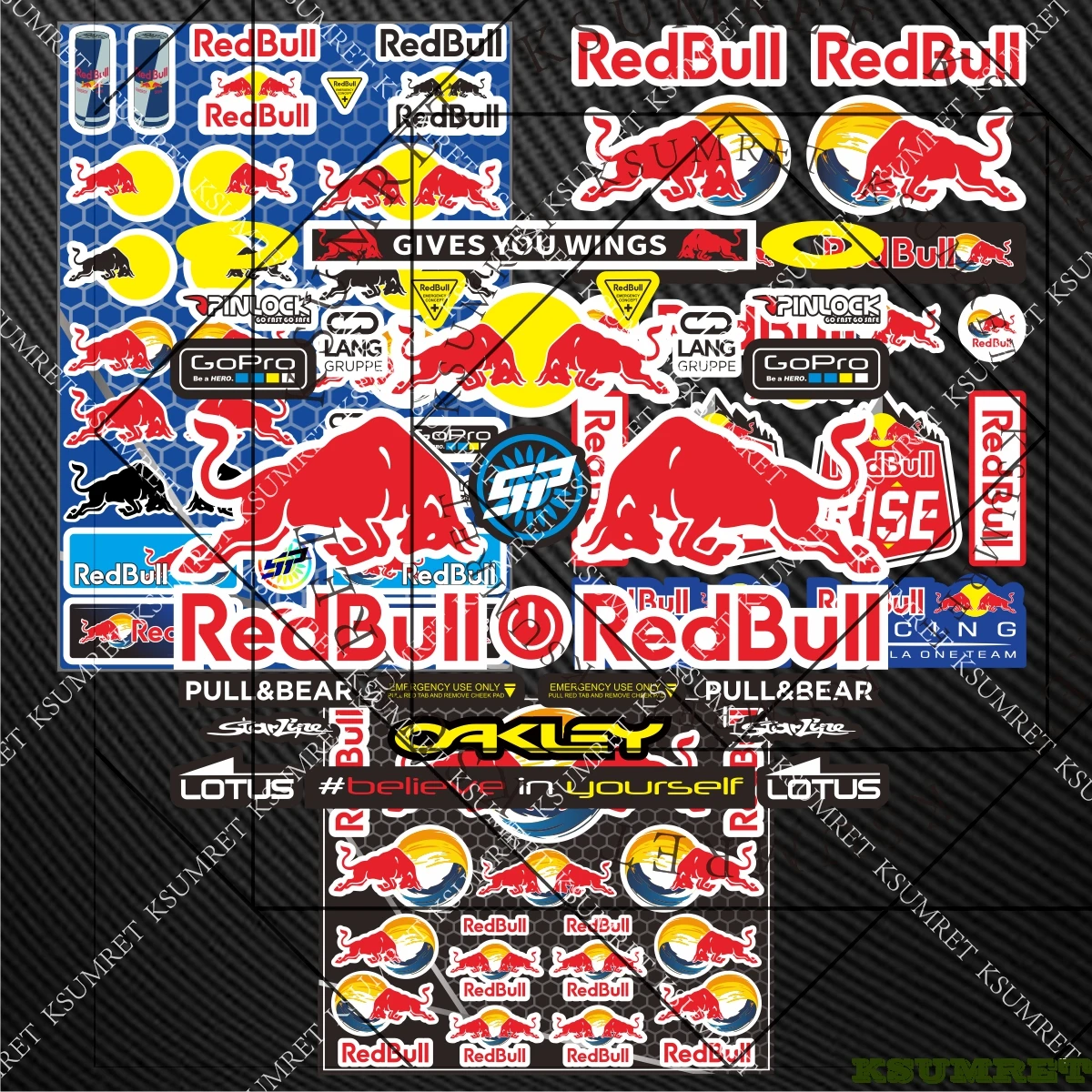 Vinyl For Red Bull Motorcycle Stickers Logo Emblem Decals Waterproof
Vinyl For Red Bull Motorcycle Stickers Logo Emblem Decals Waterproof