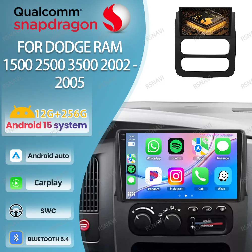 Автомобильный радиоприемник Android 15 для Dodge RAM 1500 2500 3500 2002 2003-2005 5G WIFI DSP BT 8-ядерный IPS беспроводной DVD авторадио Viedo плеер
Автомобильный радиоприемник Android 15 для Dodge RAM 1500 2500 3500 2002 2003-2005 5G WIFI DSP BT 8-ядерный IPS беспроводной DVD авторадио Viedo плеер