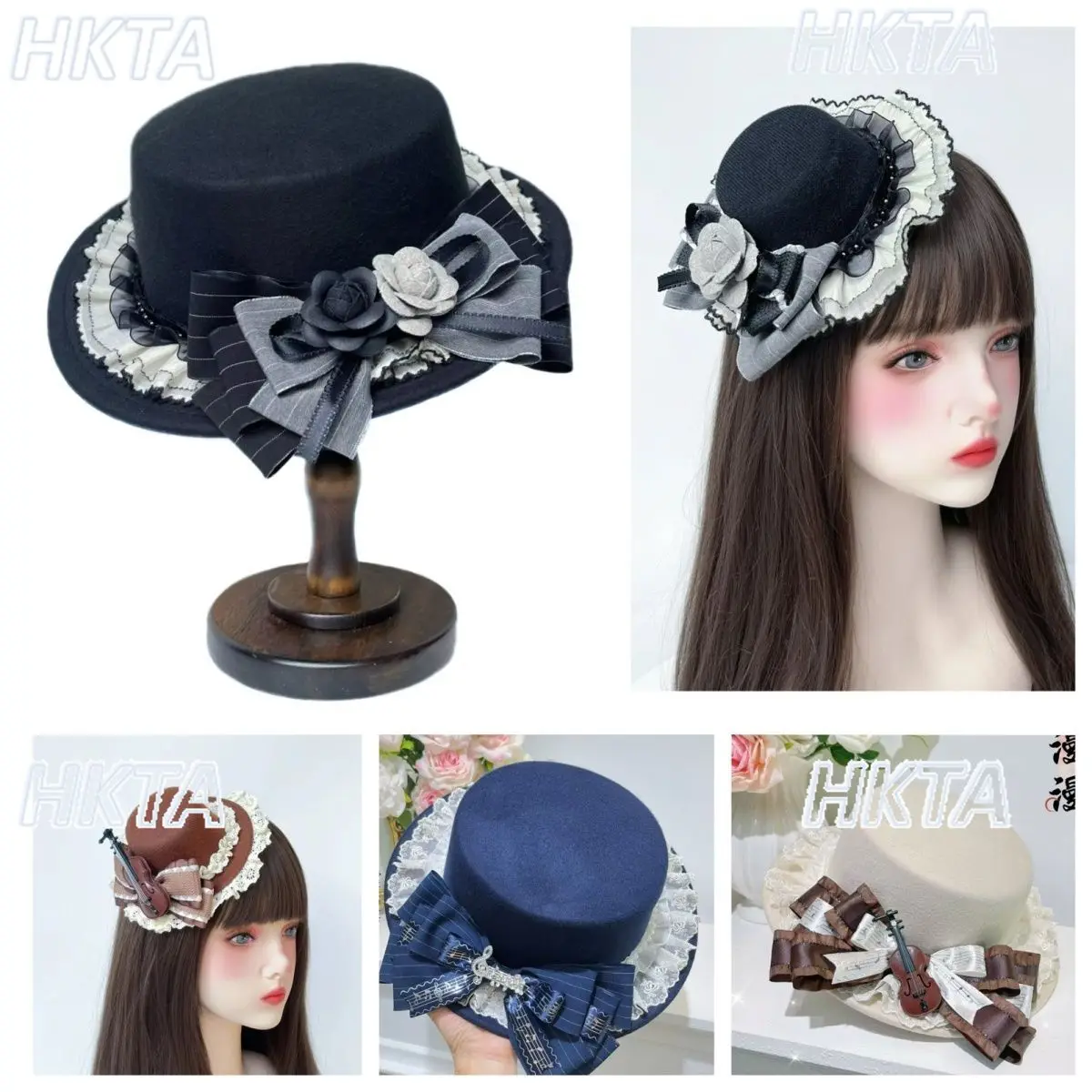Japanese Summer Vintage Lolita Top Hat Hairclips Hair Accessories Female British Elegant Lace Bow Black Hair Clip Headwear Women
Japanese Summer Vintage Lolita Top Hat Hairclips Hair Accessories Female British Elegant Lace Bow Black Hair Clip Headwear Women