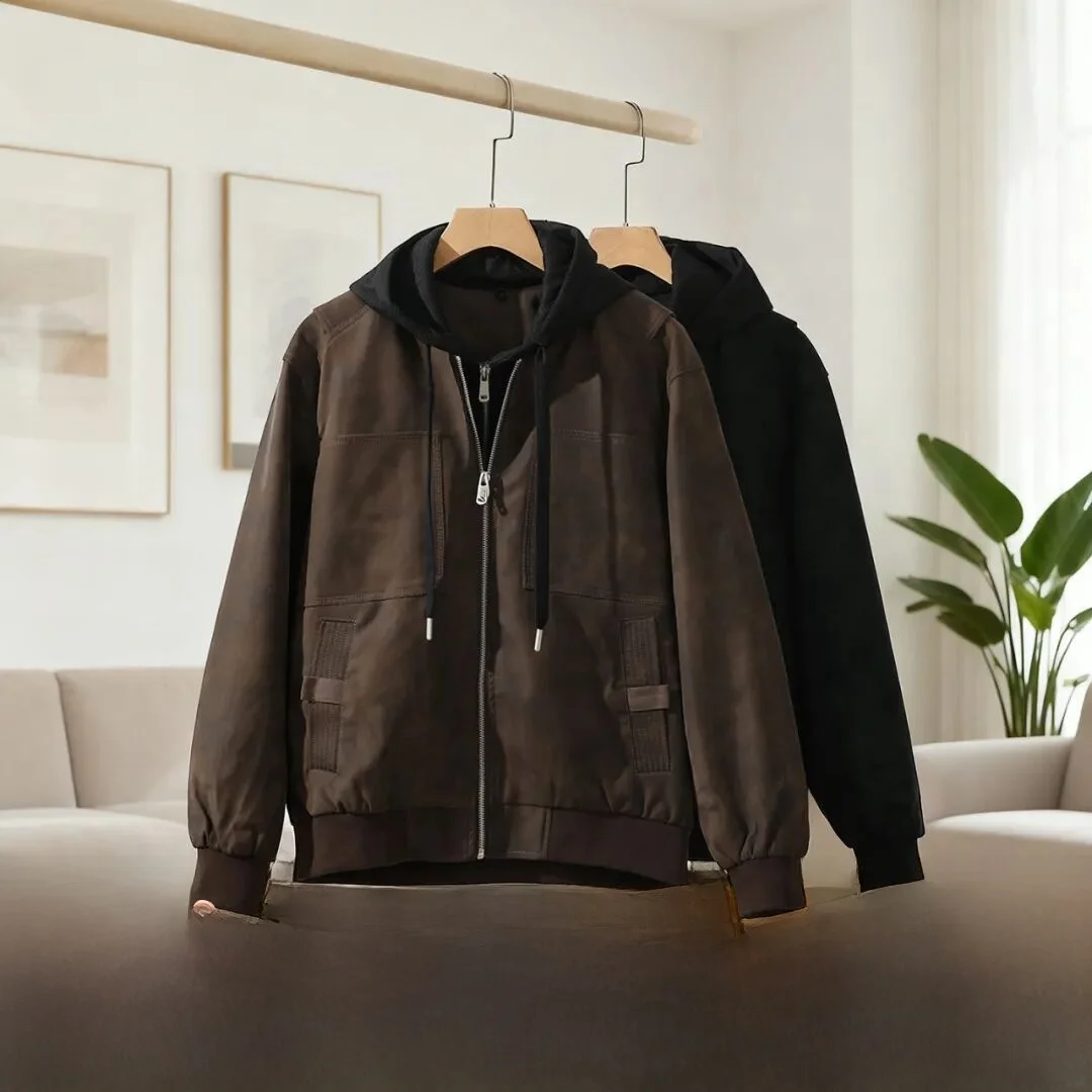 Line Men's Casual Hooded Jaet PU Leather Waed Autumn Commute Light Luxury Zipper Closure Long Sve Coat
Line Men's Casual Hooded Jaet PU Leather Waed Autumn Commute Light Luxury Zipper Closure Long Sve Coat