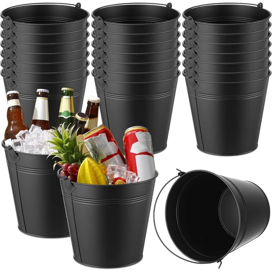 24 Pcs Metal Beer Bucket Bulk Ice Bucket Ice Pails with Handle Champagne Soda Party Beverage Chiller for Summer Picnic Pool Wed
24 Pcs Metal Beer Bucket Bulk Ice Bucket Ice Pails with Handle Champagne Soda Party Beverage Chiller for Summer Picnic Pool Wed