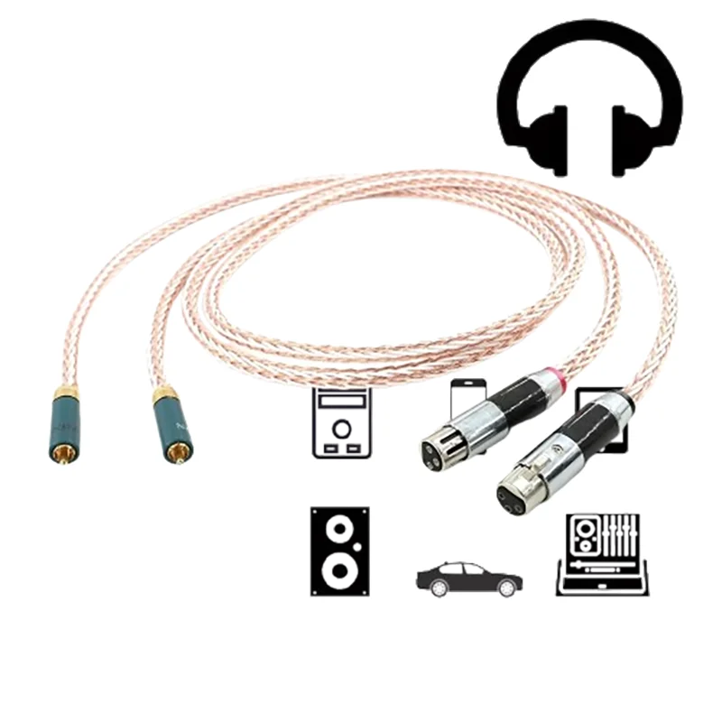Hi-Fi 4TC Single-Crystal Copper Interconnect | XLR Balanced to RCA Adapter with Optical Audio Support 
Hi-Fi 4TC Single-Crystal Copper Interconnect | XLR Balanced to RCA Adapter with Optical Audio Support