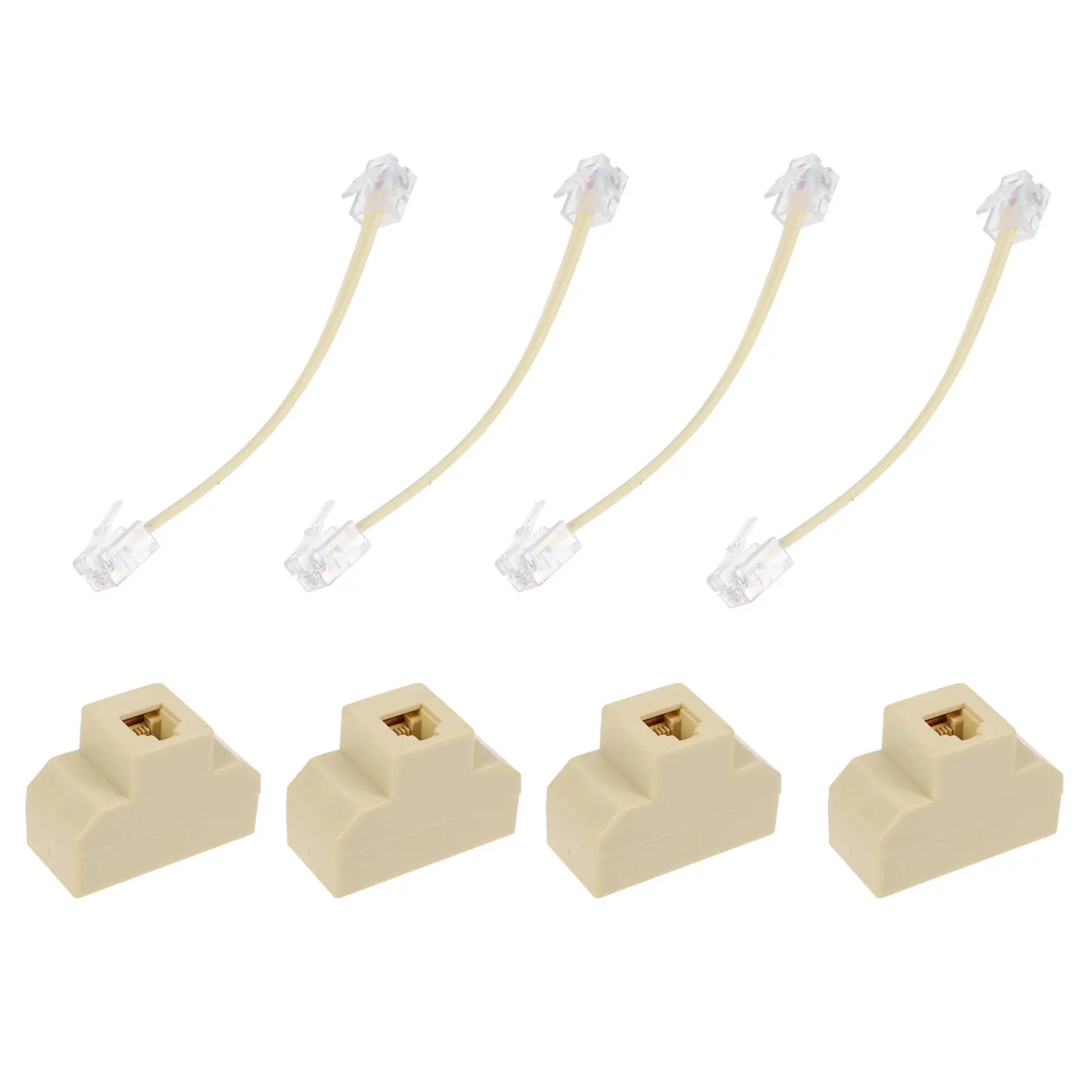 4Pcs Telephone Cable Splitter 3 Way Phone Splitter for Home Office Landline Networks Fax Machine Connection Premium ABS Build
4Pcs Telephone Cable Splitter 3 Way Phone Splitter for Home Office Landline Networks Fax Machine Connection Premium ABS Build