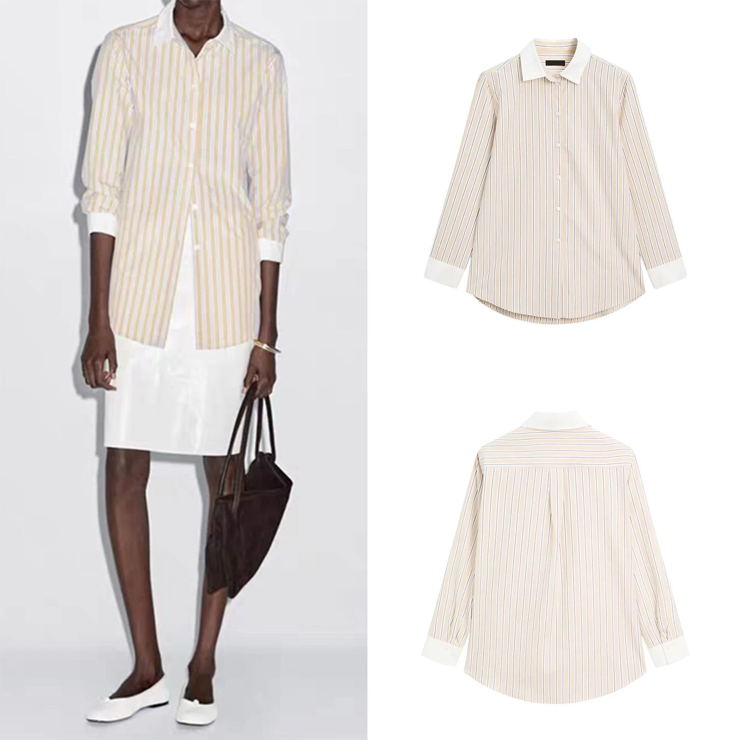 Faionable Striped Long Sve irt Collared Color Blo Autumn 2025 Women's Premium Quali European Sle Faionable irt
Faionable Striped Long Sve irt Collared Color Blo Autumn 2025 Women's Premium Quali European Sle Faionable irt