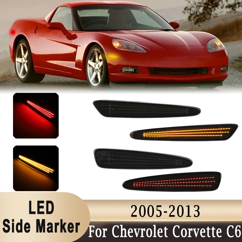 For Chevrolet Corvette C6 2005-2013 LED Side Marker Light Smoked Lens 3 Row Amber Red White Light Front & Rear Fender Wheel
For Chevrolet Corvette C6 2005-2013 LED Side Marker Light Smoked Lens 3 Row Amber Red White Light Front & Rear Fender Wheel