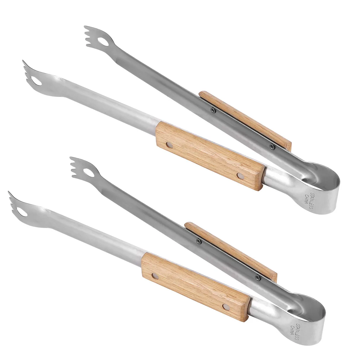 2Pcs Handcrafted Stainless Steel Bbq Charcoal Picker Clip with Non-Slip Wood Handles for Grill Food Handling Cooking Serving
2Pcs Handcrafted Stainless Steel Bbq Charcoal Picker Clip with Non-Slip Wood Handles for Grill Food Handling Cooking Serving