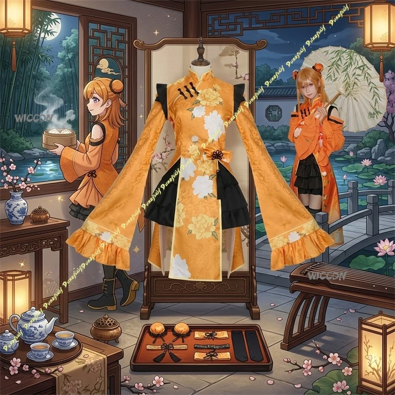 Anime Game Lovelive Liella Cosplay Shibuya Kanon Chinese Styles Qipao Sexy High Slit Orange Dress Kawaii Headwear Wigs Halloween
Anime Game Lovelive Liella Cosplay Shibuya Kanon Chinese Styles Qipao Sexy High Slit Orange Dress Kawaii Headwear Wigs Halloween