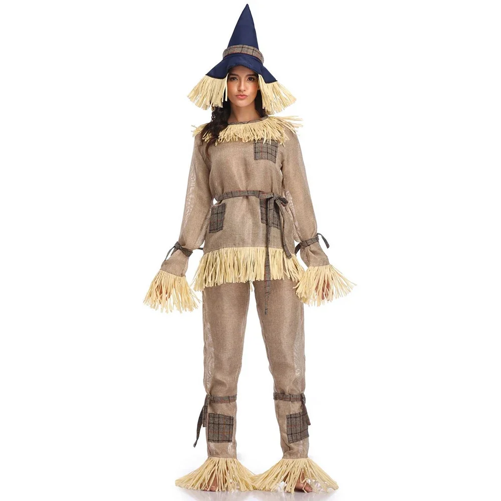 Halloween Fairy Tale Wizard Scarecrow Cosplay Dress Evil Witch Scary Vampire Couple Clothes Scarecrows Stage Costume
Halloween Fairy Tale Wizard Scarecrow Cosplay Dress Evil Witch Scary Vampire Couple Clothes Scarecrows Stage Costume