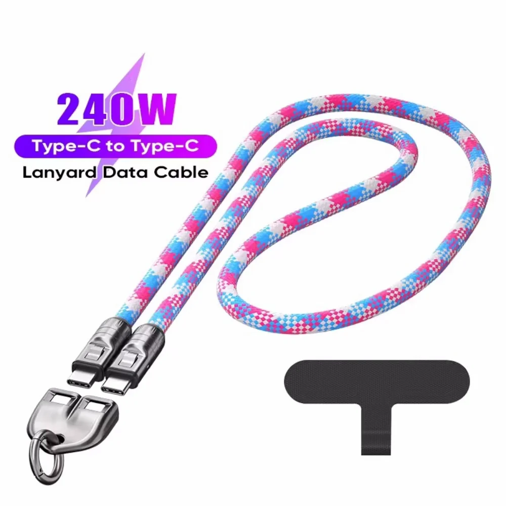 Phone Lanyard 240W USB C Super Fast Charger Wire & Crossbody Neck Strap Dual Type-C Chargers Cable Cord for Samsung Xiaomi HUAWE
Phone Lanyard 240W USB C Super Fast Charger Wire & Crossbody Neck Strap Dual Type-C Chargers Cable Cord for Samsung Xiaomi HUAWE