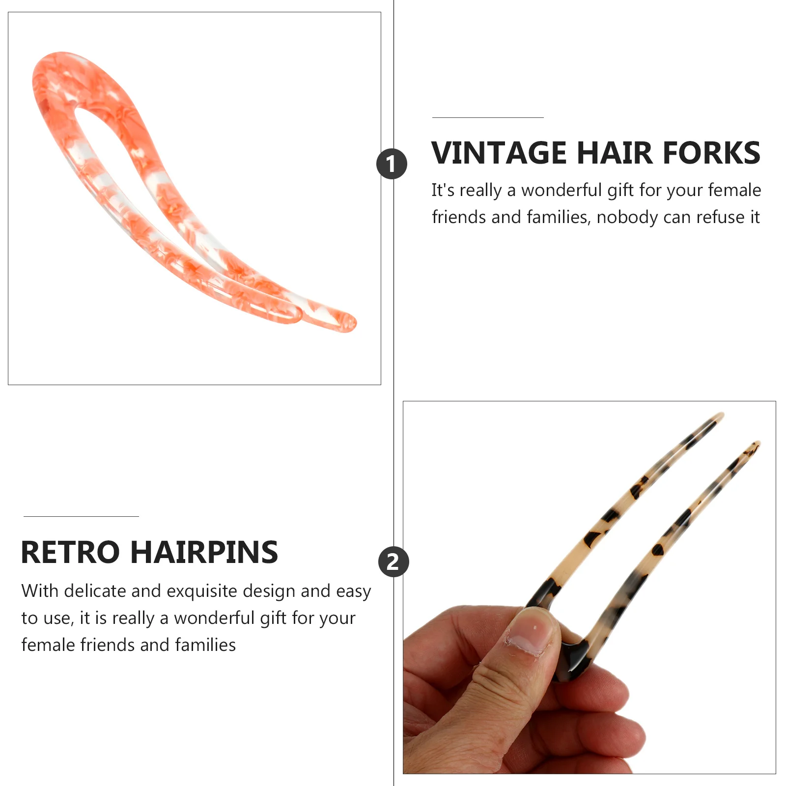5Pcs Vintage U Shape Hairpins Acetate Durable Hair Sticks Elegant Hair Accessories for Women Daily Party Retro Hairpins
5Pcs Vintage U Shape Hairpins Acetate Durable Hair Sticks Elegant Hair Accessories for Women Daily Party Retro Hairpins