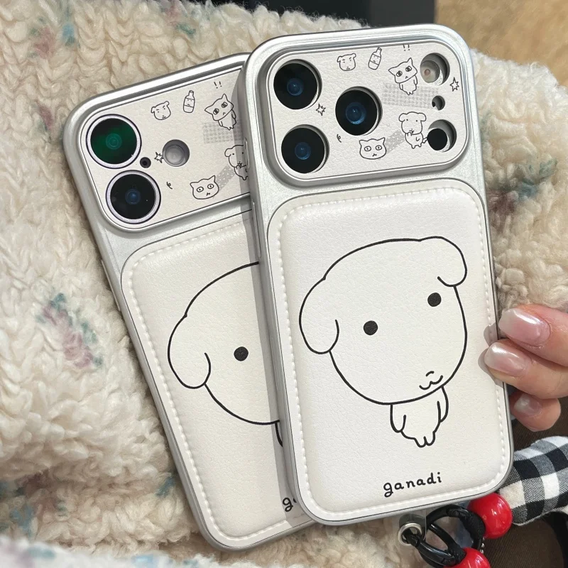 Funny Cute Line Puppy Painting Phone Case For iPhone 17 Pro 16 15 14 Pro Max Cover with Hand Strap Leather Cartoon Cases Girls C
Funny Cute Line Puppy Painting Phone Case For iPhone 17 Pro 16 15 14 Pro Max Cover with Hand Strap Leather Cartoon Cases Girls C