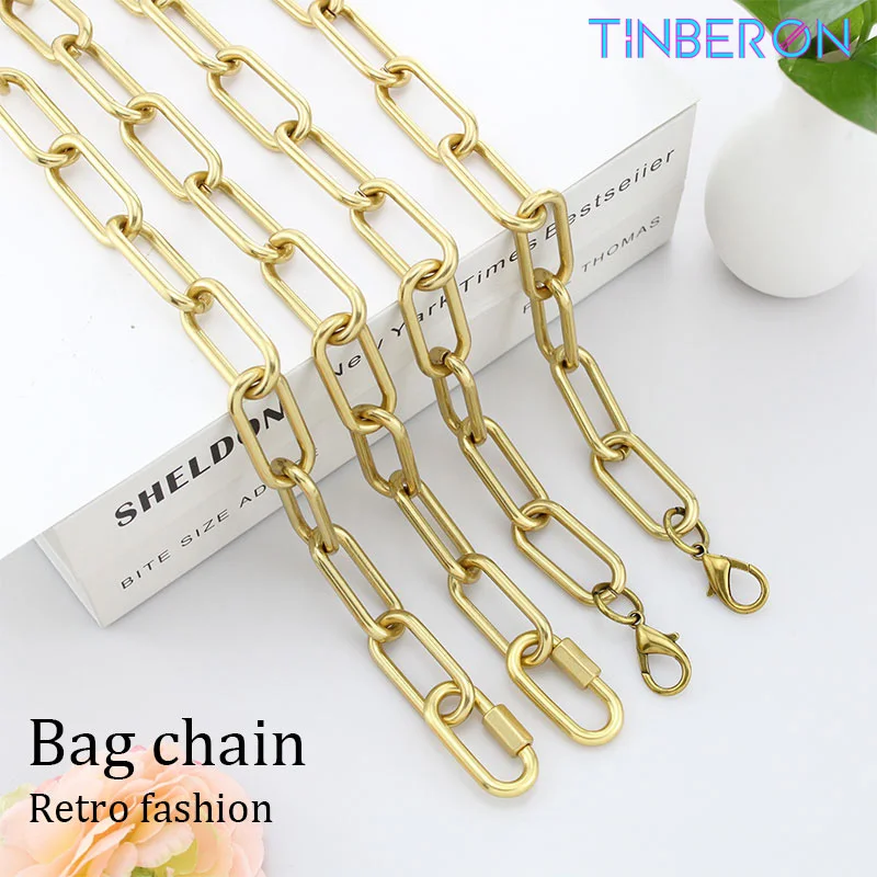 Ремешок TINBERON на цепочке для замены, винтажный мягкий квадратный мешок с золотой квадратной ручкой, аксессуары для ремня
Ремешок TINBERON на цепочке для замены, винтажный мягкий квадратный мешок с золотой квадратной ручкой, аксессуары для ремня