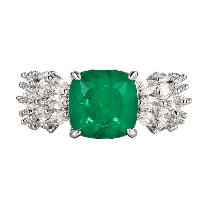 Luxury Paraiba Green Diamond Square Ring For Women Elegant Engagement Ring Fashion High End Fine Jewelry Gift
Luxury Paraiba Green Diamond Square Ring For Women Elegant Engagement Ring Fashion High End Fine Jewelry Gift