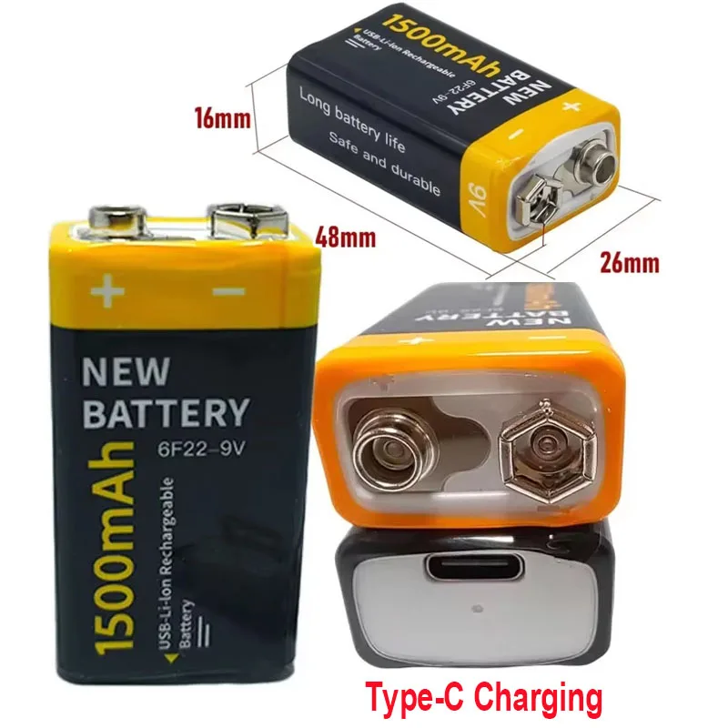 Micro 6F22 9V USB Battery 1500mAh Rechargeable Li-ion Lithium Batteries for RC Helicopter Model KTV Microphone Toy Multimeter RC
Micro 6F22 9V USB Battery 1500mAh Rechargeable Li-ion Lithium Batteries for RC Helicopter Model KTV Microphone Toy Multimeter RC