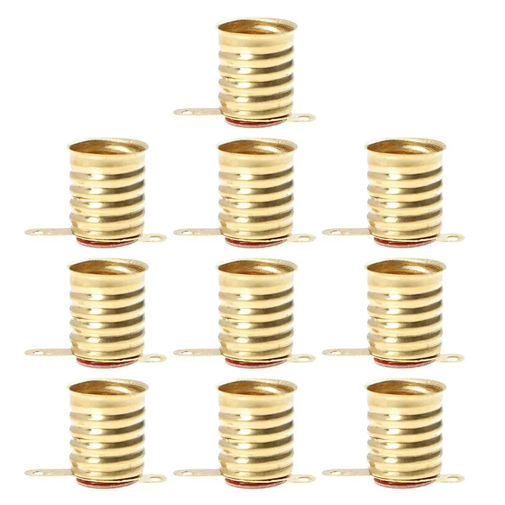 10pcs Full Copper Lamp Holder Socket Base Accessories for Vintage Part Lightweight Compact Design Metal Lamp Socket
10pcs Full Copper Lamp Holder Socket Base Accessories for Vintage Part Lightweight Compact Design Metal Lamp Socket