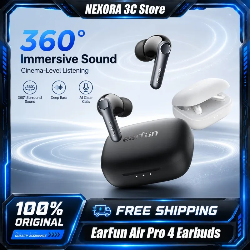 EarFun Air Pro 4 Wireless Earbuds Bluetooth 5.4 ANC Active Noise Cancelling Headphones LDAC Hi-Res Audio IPX5 Waterproof
EarFun Air Pro 4 Wireless Earbuds Bluetooth 5.4 ANC Active Noise Cancelling Headphones LDAC Hi-Res Audio IPX5 Waterproof