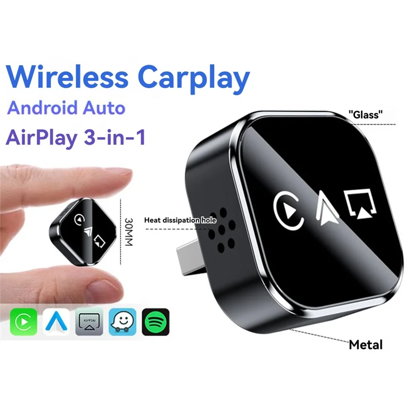 DIGIT-Airplay Carplay Android Auto Wireless 3In1 USB Dongle Adapter Plug and Play Wired Carplay To Wireless
DIGIT-Airplay Carplay Android Auto Wireless 3In1 USB Dongle Adapter Plug and Play Wired Carplay To Wireless