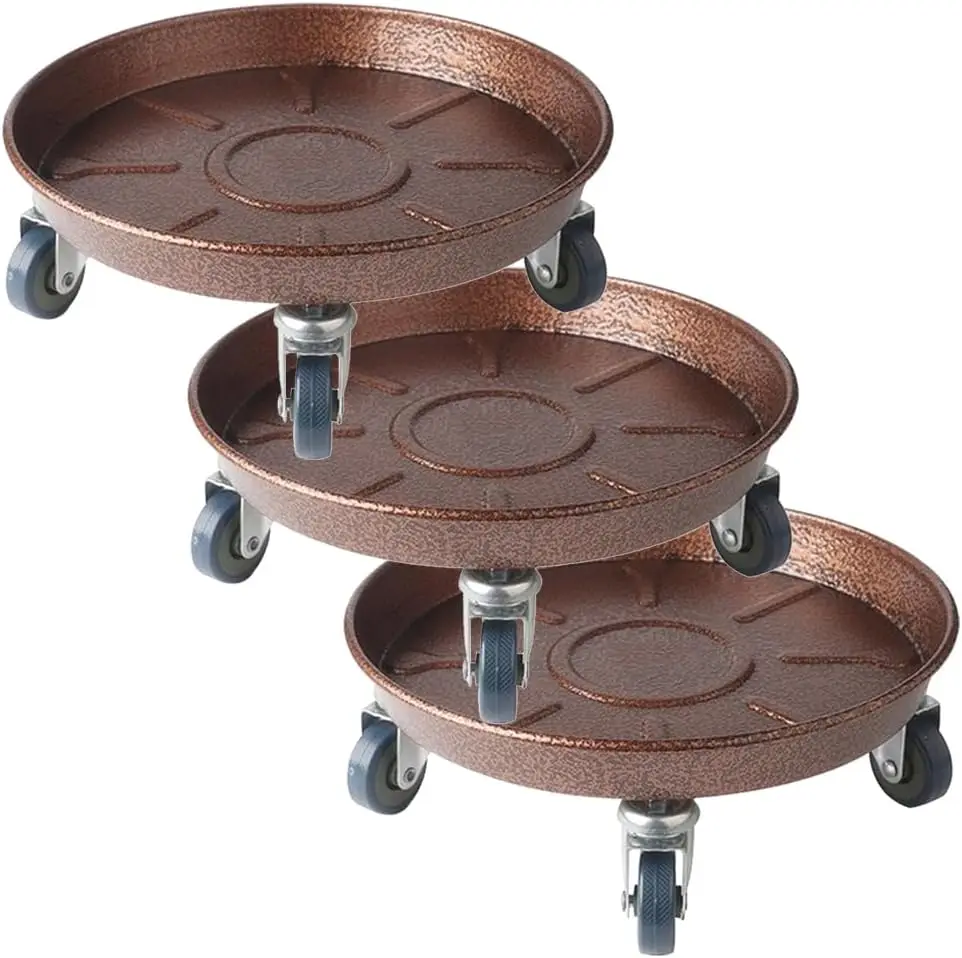 Heavy Duty Plant Dolly with Wheels, Metal Rolling Stand for Indoor Outdoor Garden, 3 Pack
Heavy Duty Plant Dolly with Wheels, Metal Rolling Stand for Indoor Outdoor Garden, 3 Pack
