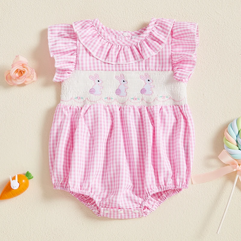 Easter Baby Summer Clothing Newborn Infant Baby Girl Clothes Short Sleeve Ruffle Collar Bunny Embroidery Jumpsuit Playsuit
Easter Baby Summer Clothing Newborn Infant Baby Girl Clothes Short Sleeve Ruffle Collar Bunny Embroidery Jumpsuit Playsuit
