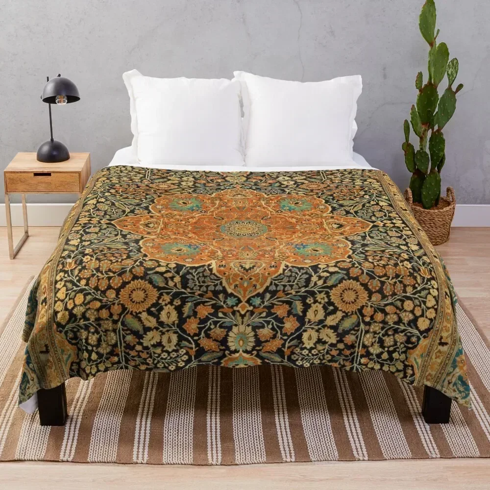 Antique Mohtashem Kashan Persian Rug Print Throw Blanket Thermals For Travel Large warm winter Comforter Blankets
Antique Mohtashem Kashan Persian Rug Print Throw Blanket Thermals For Travel Large warm winter Comforter Blankets