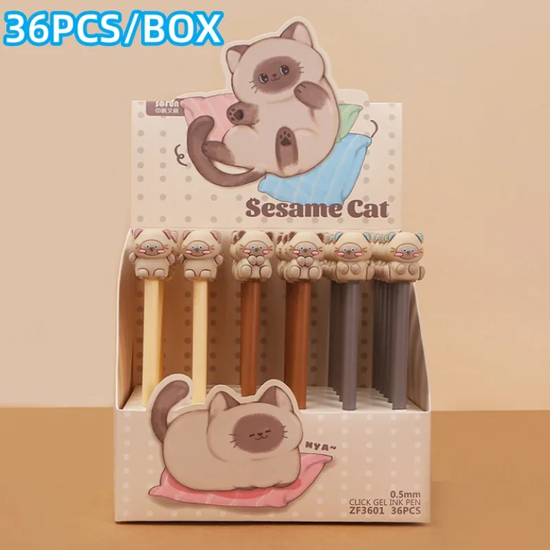 36pcs/Box Kawaii Cat Press Gel Pen Cute 0.5mm Black/Blue Ink Neutral Pens Students School Office Supplies Stationery Wholesale
36pcs/Box Kawaii Cat Press Gel Pen Cute 0.5mm Black/Blue Ink Neutral Pens Students School Office Supplies Stationery Wholesale