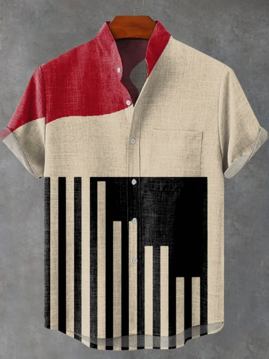 2025 Men's geometric pattern short sleeve shirt Summer vintage new linen shirt men's short sleeve leisure holiday streetwear
2025 Men's geometric pattern short sleeve shirt Summer vintage new linen shirt men's short sleeve leisure holiday streetwear