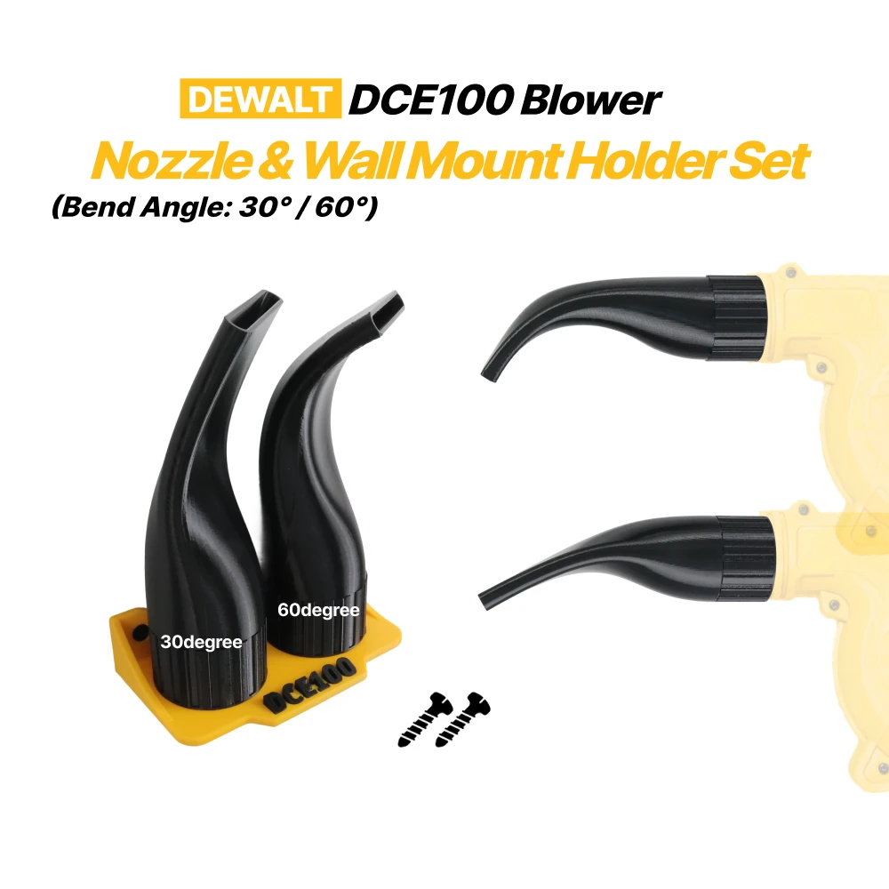 compatible to Dewalt DCE100N Flat Nozzle 30° & 60° Set with Wall Mount Holder
compatible to Dewalt DCE100N Flat Nozzle 30° & 60° Set with Wall Mount Holder
