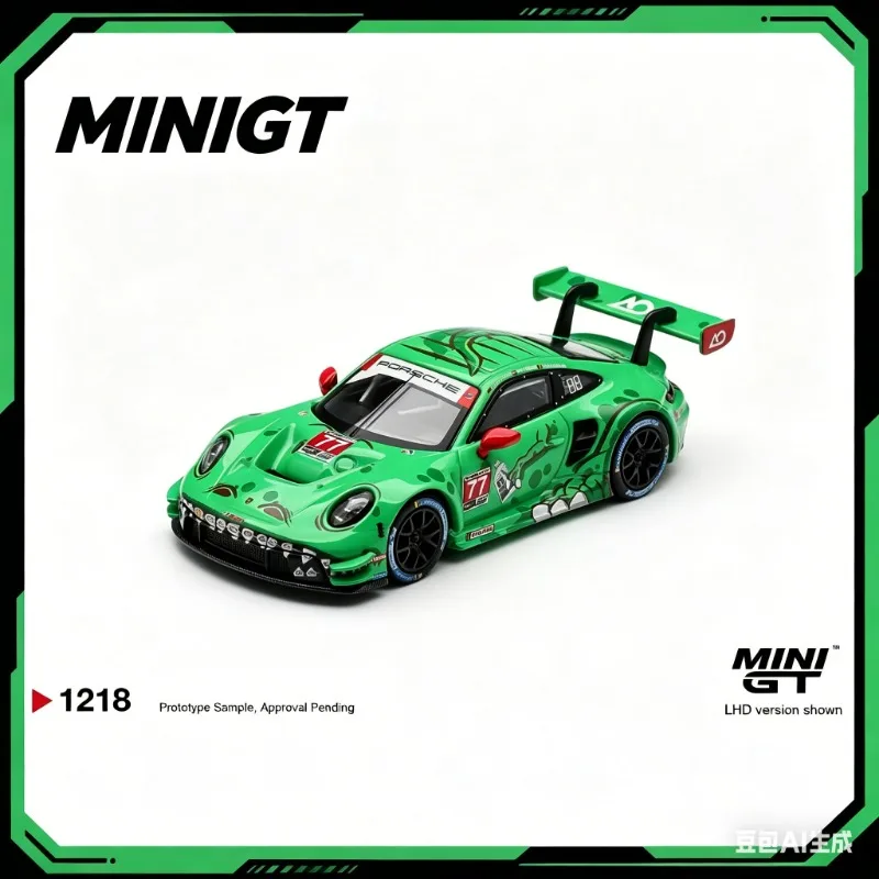 MINIGT 1:64 911 GT3 R 77 Green Dinosaur # 1218 Alloy Die Car Model, Simulation Static Ornament, Adult Collectibles, Male Toys.
MINIGT 1:64 911 GT3 R 77 Green Dinosaur # 1218 Alloy Die Car Model, Simulation Static Ornament, Adult Collectibles, Male Toys.
