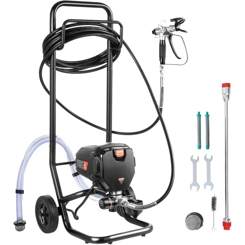 VEVOR 750W Stand Airless Paint Sprayer, 3000PSI High Efficiency Electric Airless Sprayer with Cart, Paint Sprayers
VEVOR 750W Stand Airless Paint Sprayer, 3000PSI High Efficiency Electric Airless Sprayer with Cart, Paint Sprayers