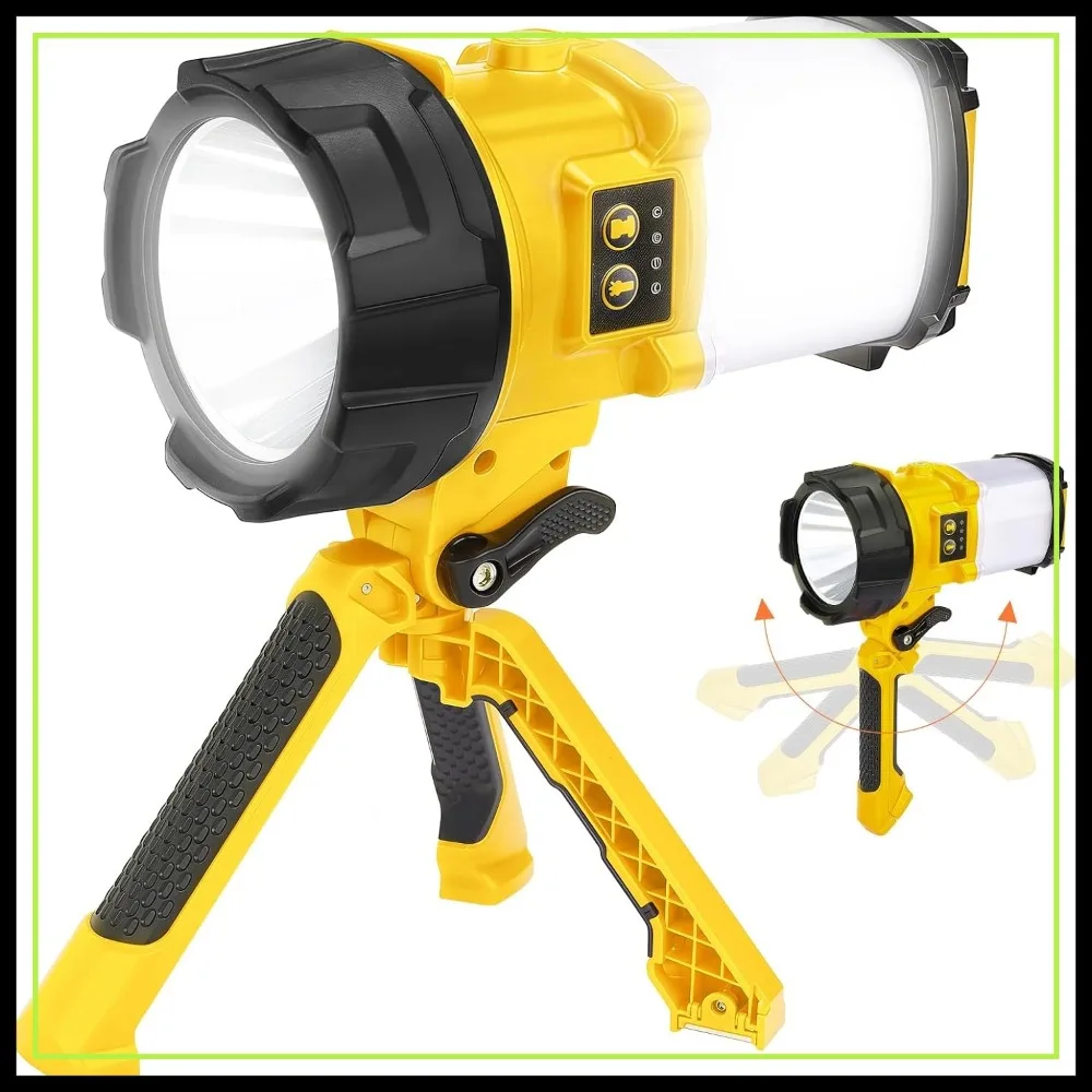 Rechargeable Camping Lantern, 6 Modes LED Flashlight 4000LM, IPX4 Waterproof Spotlight for Emergency Hiking Survival
Rechargeable Camping Lantern, 6 Modes LED Flashlight 4000LM, IPX4 Waterproof Spotlight for Emergency Hiking Survival