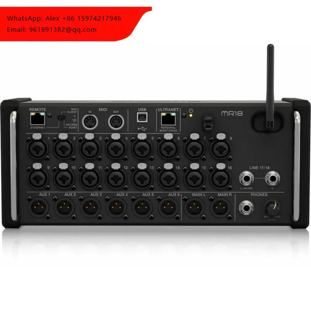 Original LOGO MR18 Rack Mount Professional Digital Mixer Built-in Wifi DSP MR12 Audio Mixer DJ Recording Studio With USB
Original LOGO MR18 Rack Mount Professional Digital Mixer Built-in Wifi DSP MR12 Audio Mixer DJ Recording Studio With USB