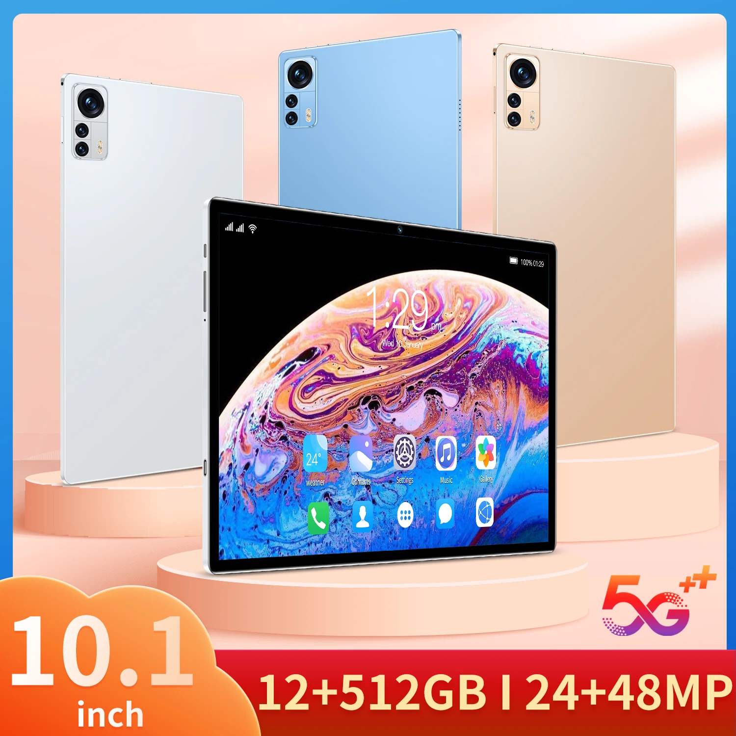 2024Global Edition Tablet X12 Android13 11-inch 16GB RAM 1TB ROM 5G Dual SIM Dual Standby GPS WPS Bluetooth 5.0 WiFi Full Screen
2024Global Edition Tablet X12 Android13 11-inch 16GB RAM 1TB ROM 5G Dual SIM Dual Standby GPS WPS Bluetooth 5.0 WiFi Full Screen
