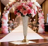 Crystal Wedding Flower Vase for Artificial Flower, Table Decorative Centerpiece for Wedding, Crystal Flower Stand for event q400
Crystal Wedding Flower Vase for Artificial Flower, Table Decorative Centerpiece for Wedding, Crystal Flower Stand for event q400