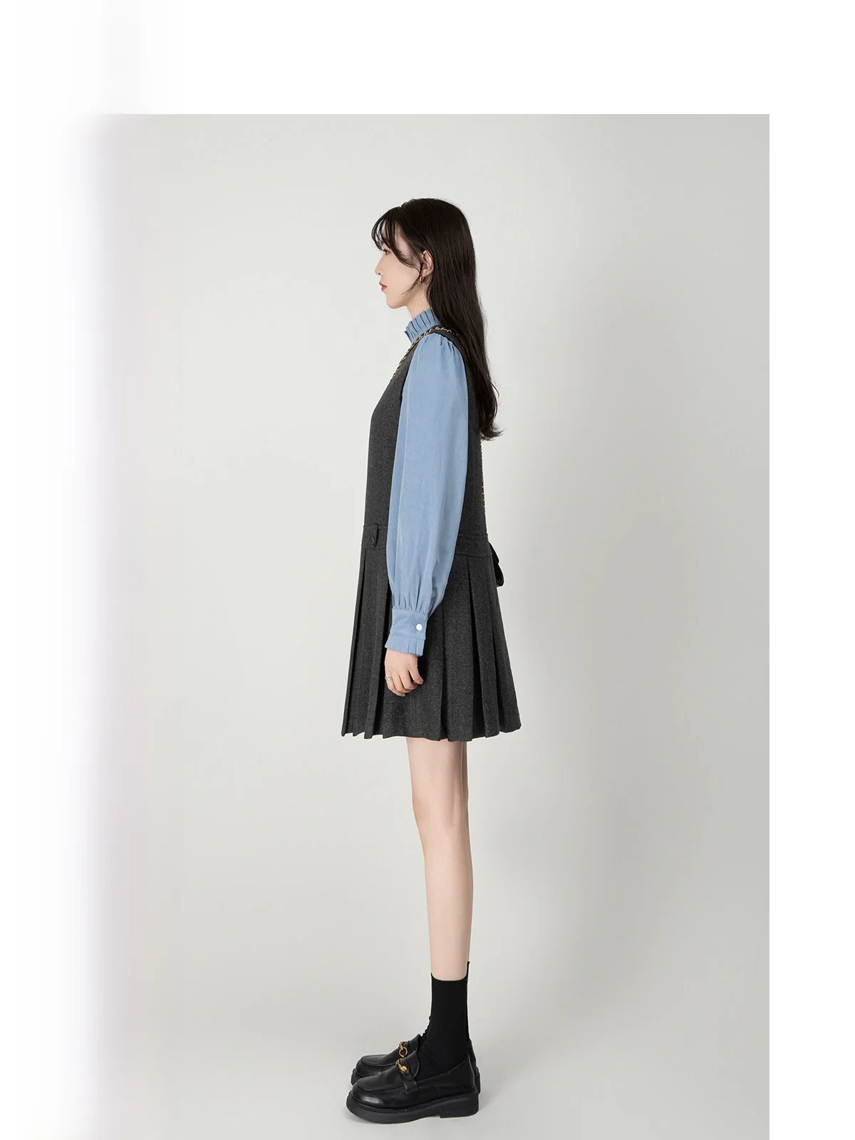 Wavy Egg College Sle Blue irt And Vest Dr Two-Piece Set Spring Faionable Anti-Aging Women's Clothing Ensemble
Wavy Egg College Sle Blue irt And Vest Dr Two-Piece Set Spring Faionable Anti-Aging Women's Clothing Ensemble