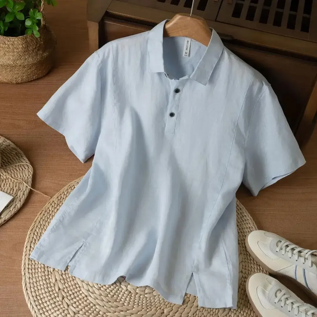 Solid Color Linen Short-sleeved Shirt Men's Light and Breathable Simple Thin Retro Casual Top
Solid Color Linen Short-sleeved Shirt Men's Light and Breathable Simple Thin Retro Casual Top